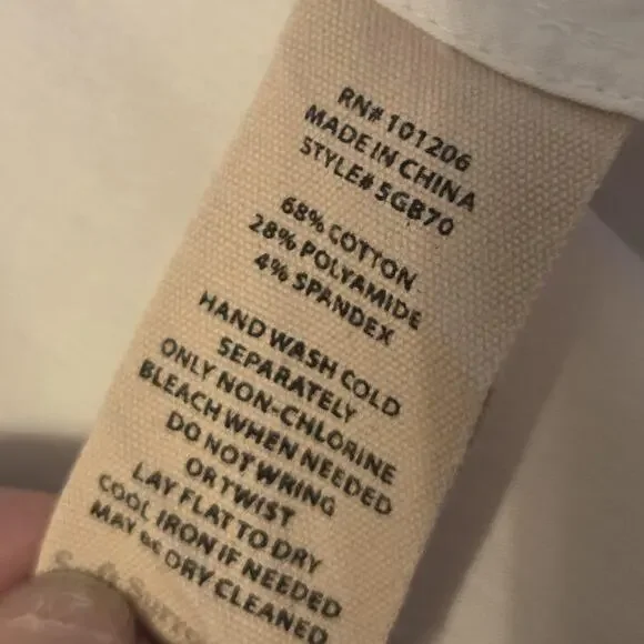 Soft Surroundings Shirt Womens 3X White Pearl Beaded Button Up Tunic Long Sleeve - Picture 8 of 11